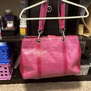 Valerie Stevens, the color is fuchsia shoulder bag